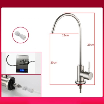 Baterie pentru filtre si purificatoare de apa, QuTek, din inox cu cartus ceramic, conectare rapida de 1/4 - Img 5