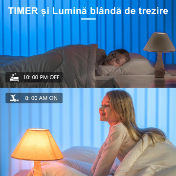 Bec LED RGB inteligent, Wi-Fi, E27, 10W, 810 lm, lumina alba si colorata, control vocal, compatibil Google Assistant, Amazon Alexa, QUTEK - Img 5