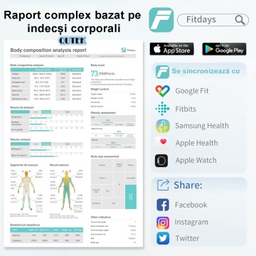Cântar inteligent pentru grăsime corporală SmartFit cu 8 electrozi, digital, analizor de compoziție completă a corpului cu raport, cântar de baie precis pentru greutatea musculară, 4XAAA, alb - Img 5