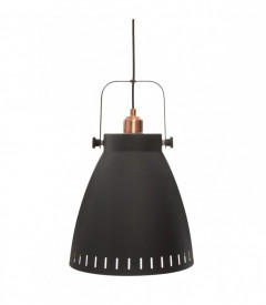 Lustra rotunda, Atmosphera, metal, negru, industrial, diametru 26,5 cm