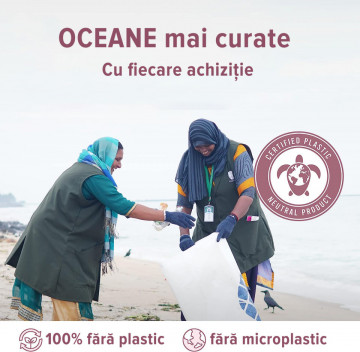 Perie QuTek de corp din silicon, antimicrobian, exfoliant pentru piele sensibila, ecologica, spuma densa, roz - Img 7