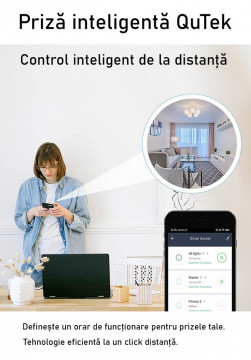 Priza SmartPlug® Wi-Fi, Max 20A, monitorizare consum energie, compatibil SmartLife, Tuya, Google, Alexa - Img 2