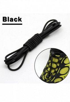 Sireturi Elastice LQT cu sistem NO TOUCH cu Locker, negru - Img 2