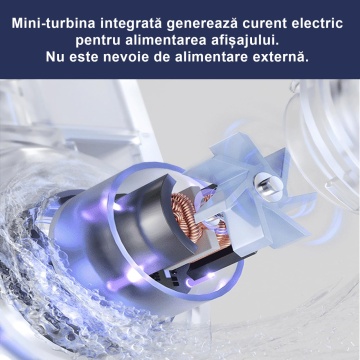 Filtru de apa potabila, montare la robinetul de la chiuveta, carbune activ, elimina impuritatile, metalele grele, trateaza apa, elimina clorul, purificator apa, argintiu, QUTEK - Img 6