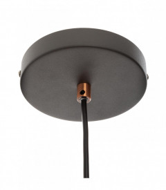 Lustra rotunda, Atmosphera, metal, negru, industrial, diametru 26,5 cm - Img 2