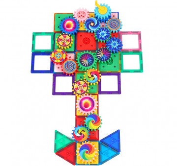 Set Educativ si Creativ QuTek "Logical Thinking" magnetic, cu 130 piese, invatare creativă, set pentru baieti si fete - Img 8