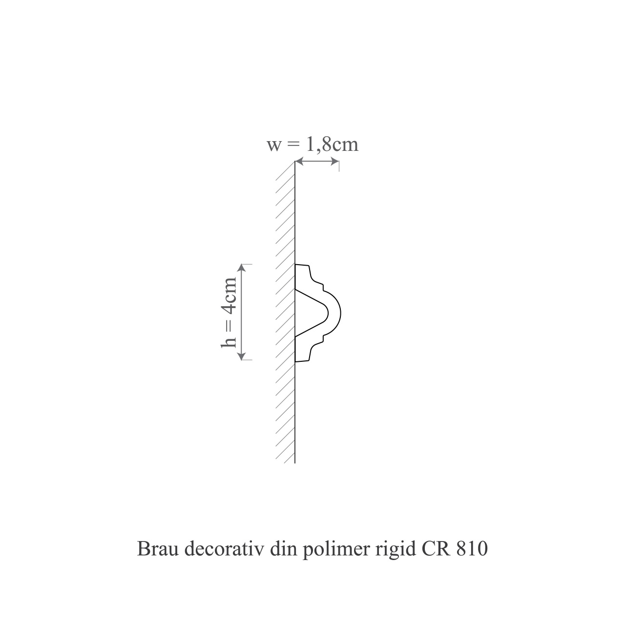 Brau decorativ din poliuretan CR810 - 4x1.8x200 cm - 1 | YEO