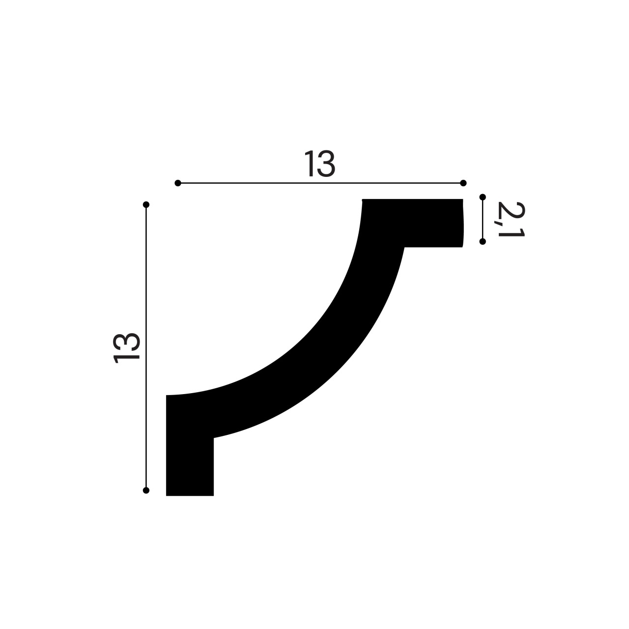 Chenar din poliuretan, Manavi, B8-1 - 13x13x1 cm — imaginea 2