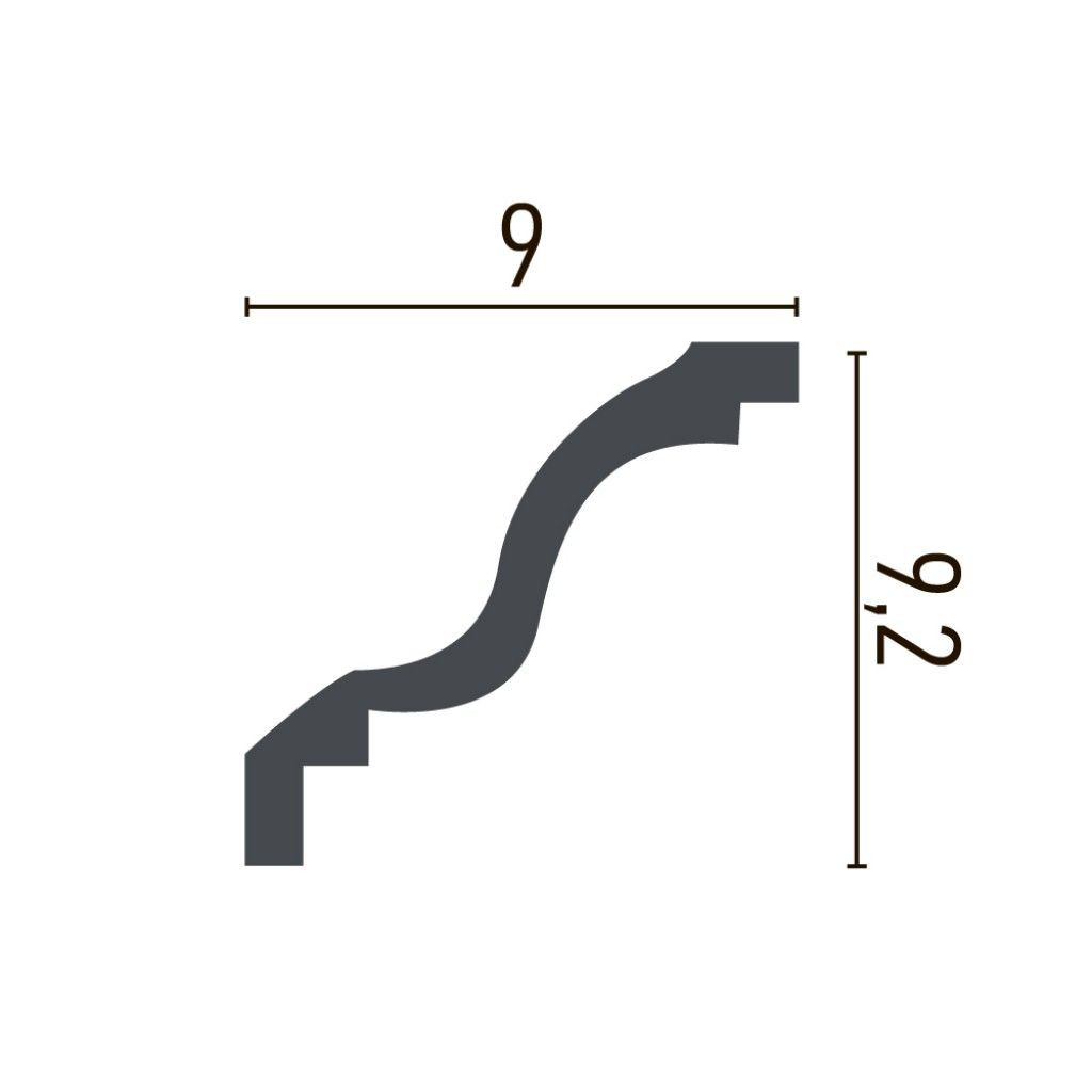 Cornisa decorativa P855 - 9.1x9.1x200 cm - 2 | YEO
