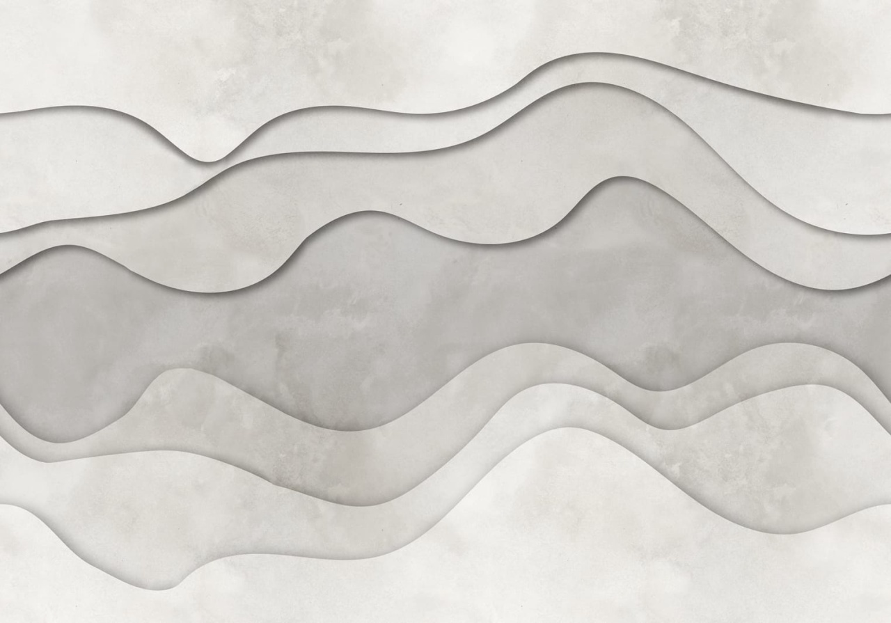 Fototapet, 3D Wave, White, Rebel Walls - 2