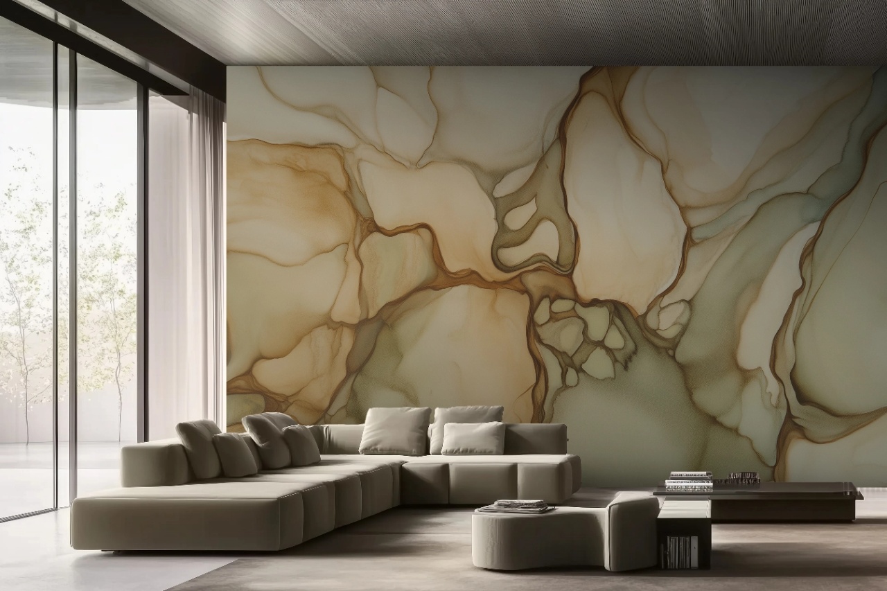 Fototapet Abstract Beige Naturel Mineral Rêve BNM206 — imaginea 2