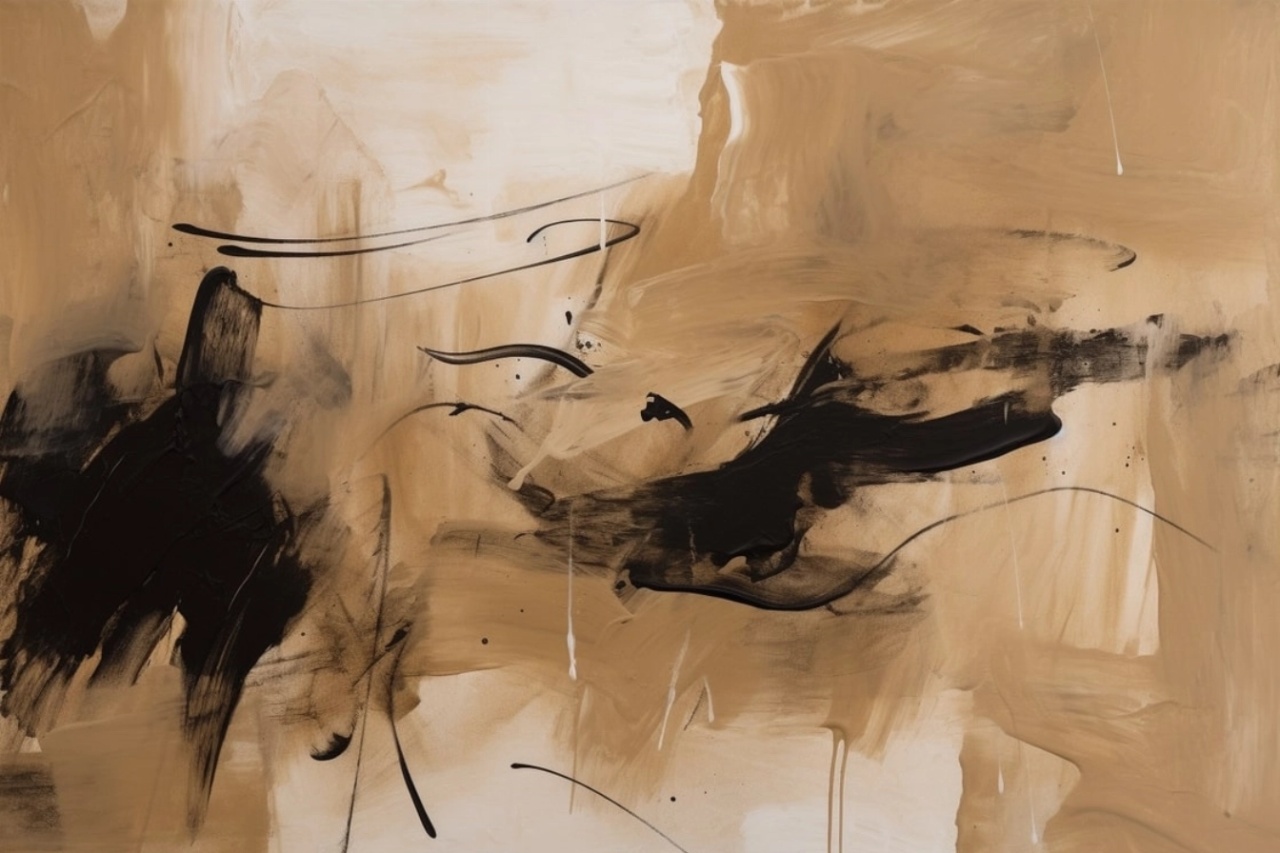 Fototapet Abstract Imagination Beige et noir Rêve IB100