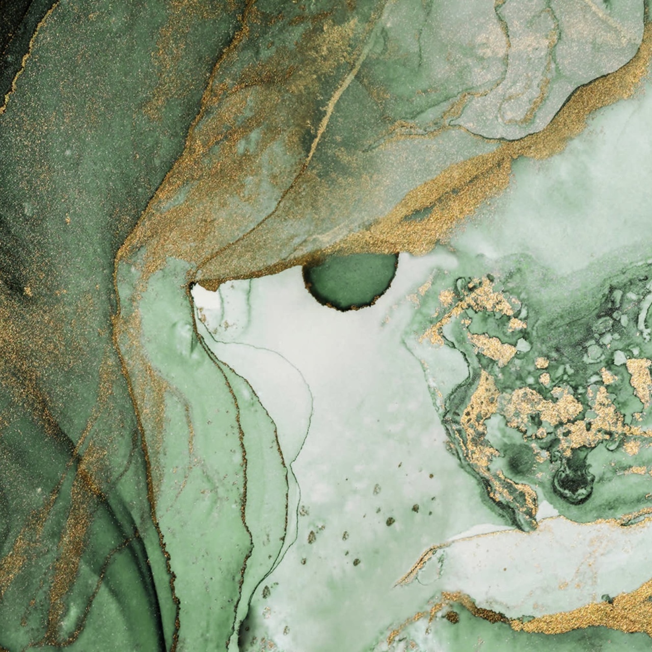 Fototapet, Agate Crystal, Green, Rebel Walls - 2
