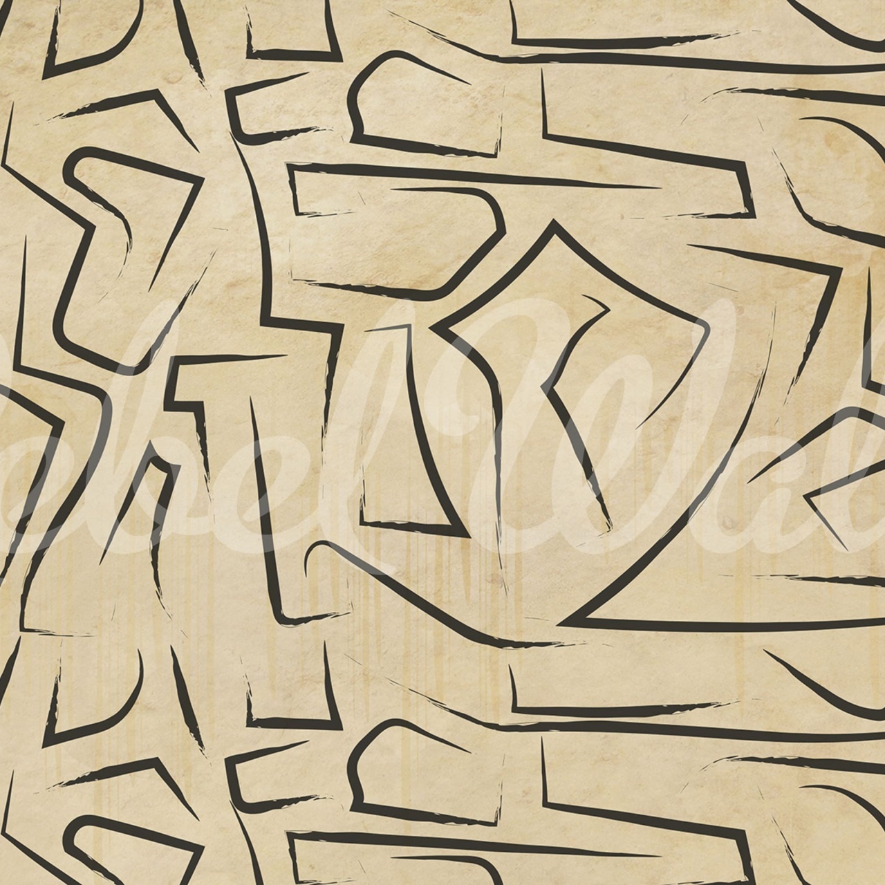 Fototapet, Artistic Lines, Beige, Rebel Walls - 2