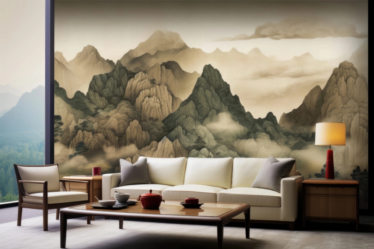 Fototapet Artistic Montagne et Ciel Tibet Rêve MT101 — imaginea 2