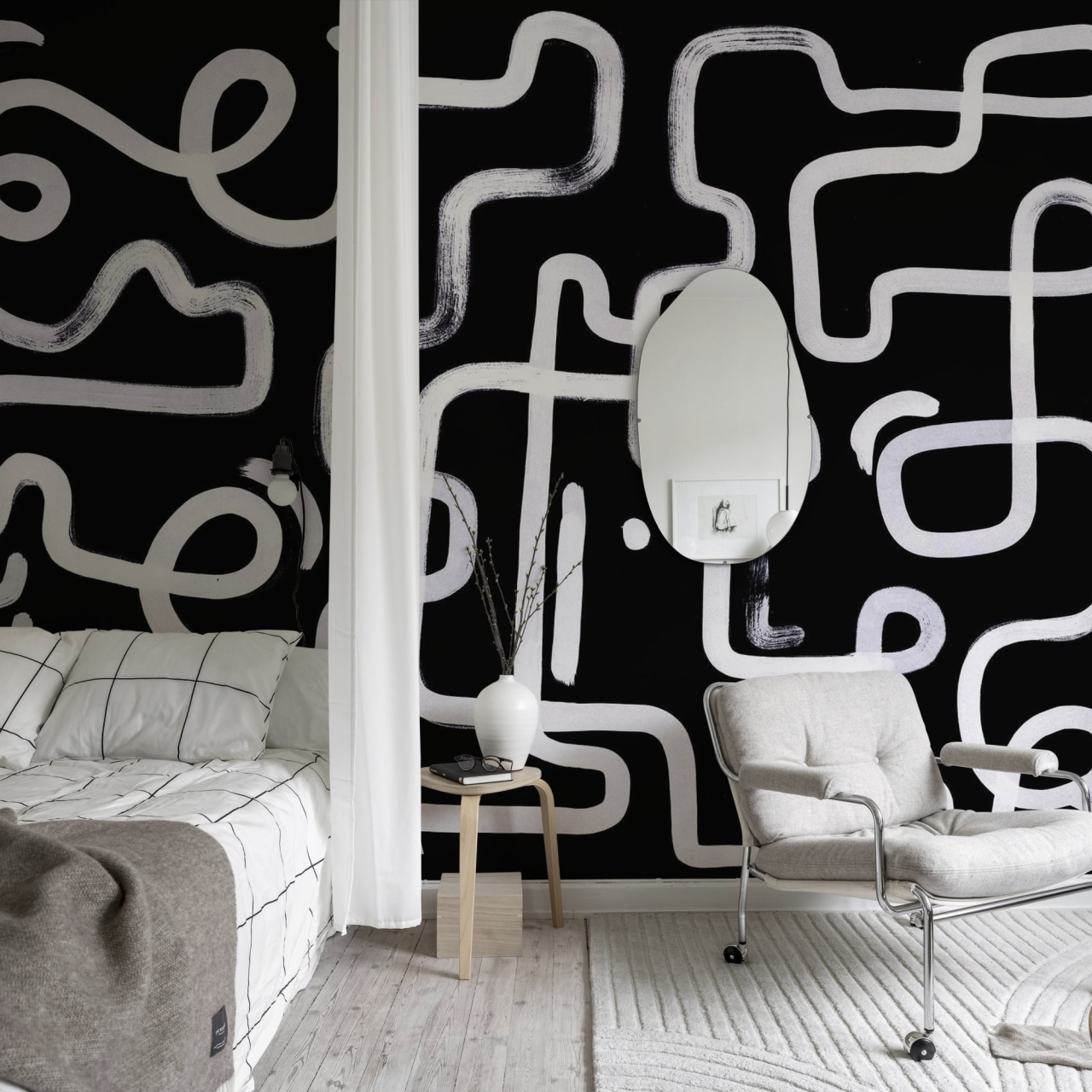 Fototapet, Artzy Path, Black, Rebel Walls - 3