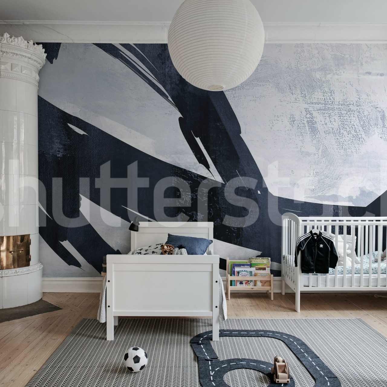 Fototapet, Artzy Stripes, Blue, Rebel Walls - 3