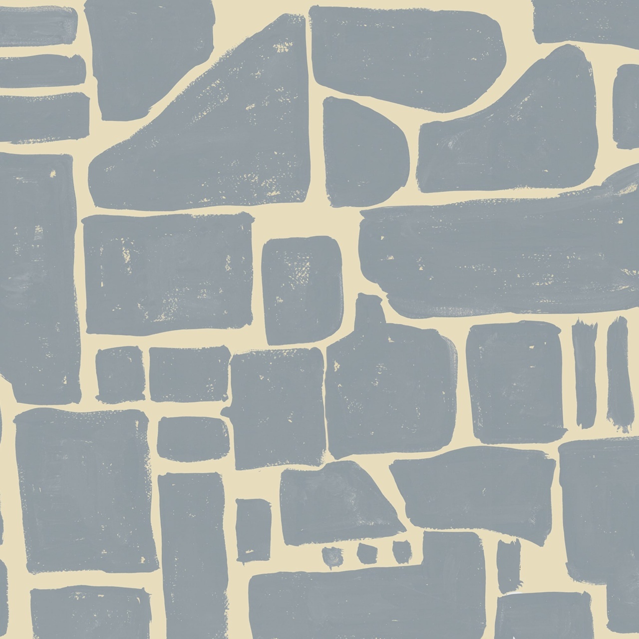 Fototapet, Block Print, Blue & Yellow, Rebel Walls - 2