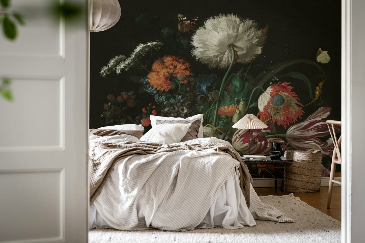 Fototapet, Bold Bouquet, Red, Rebel Walls