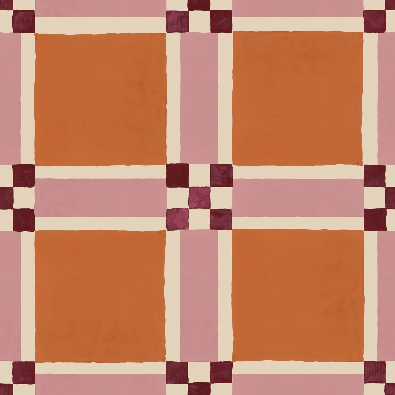 Fototapet, Bold Grid, Orange, Rebel Walls - 2