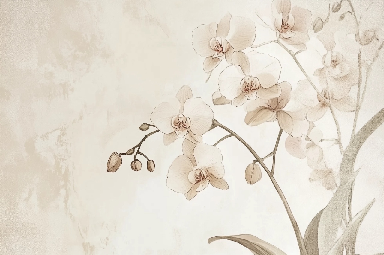 Fototapet Botanic Asahii Tsubomi Rêve AT208