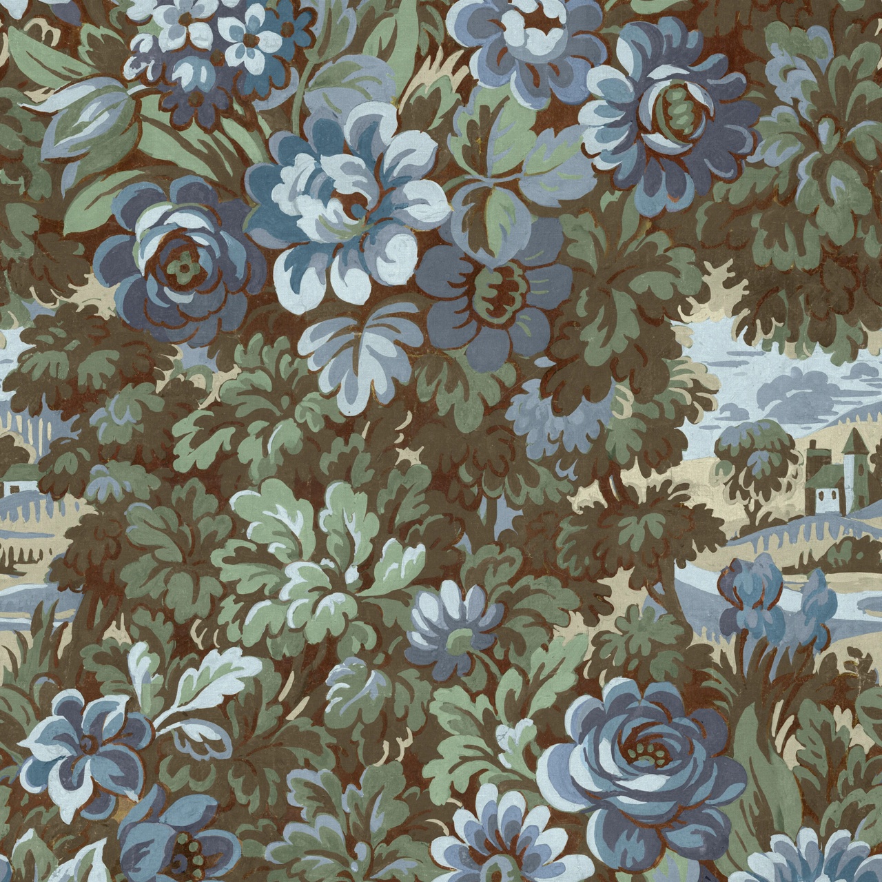 Fototapet, Botanical Manor, Blue, Rebel Walls - 2