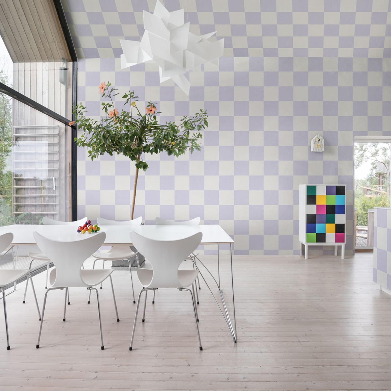 Fototapet, Chess, Lilac, Rebel Walls