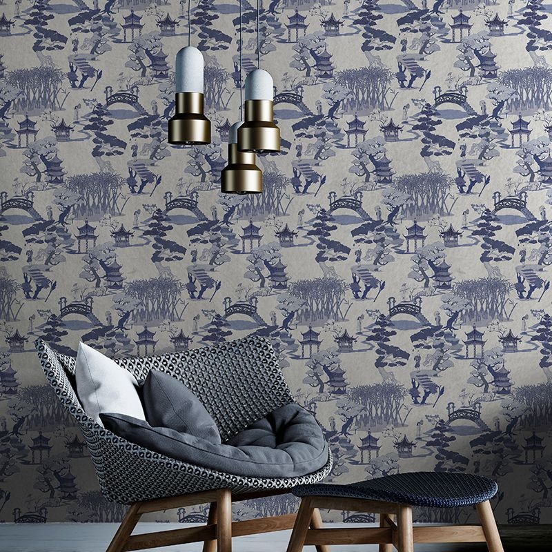 Fototapet Chinese toile (blue), VLAdiLA