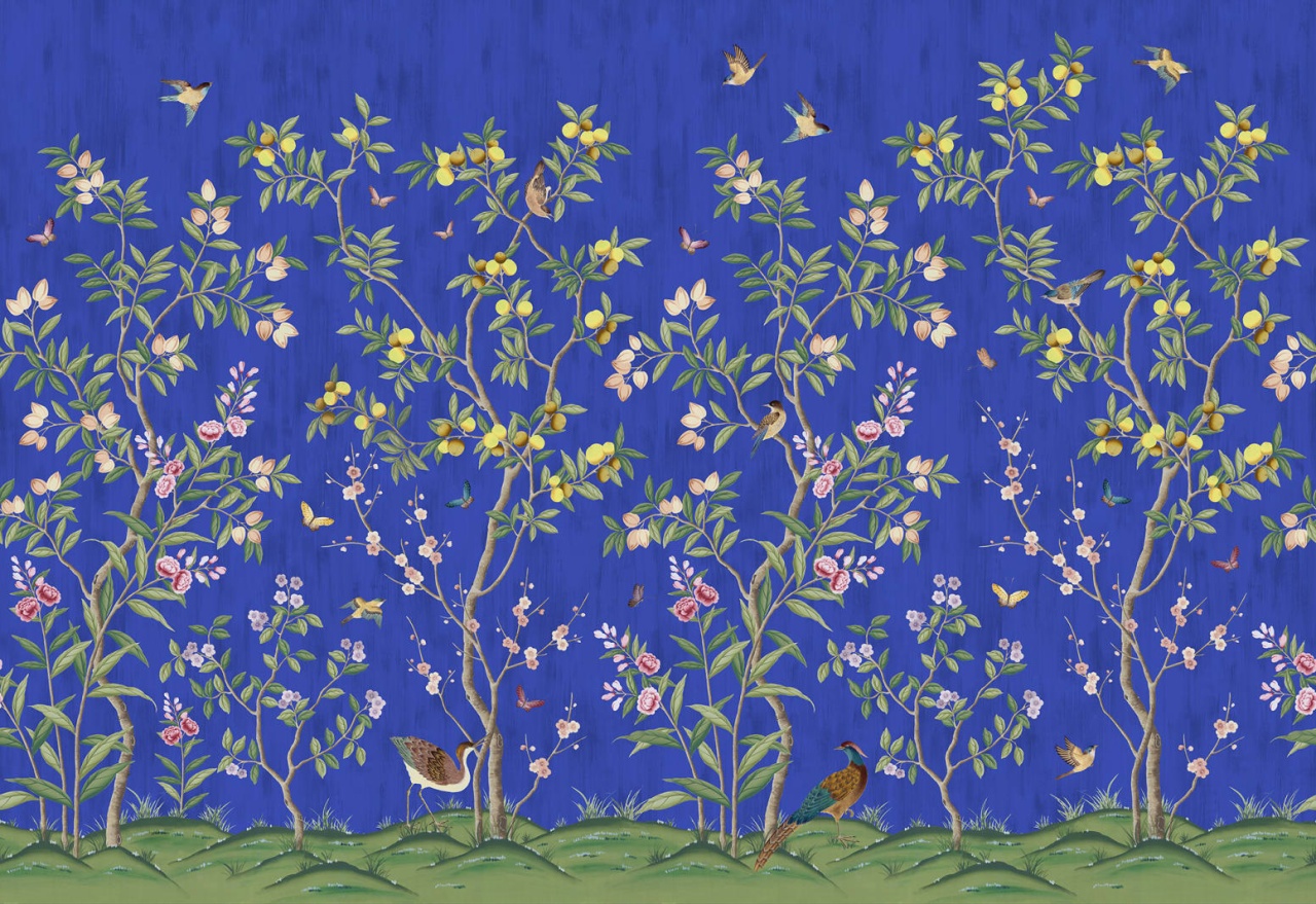 Fototapet, Chinoiserie Chic, Cobalt, Rebel Walls - 2