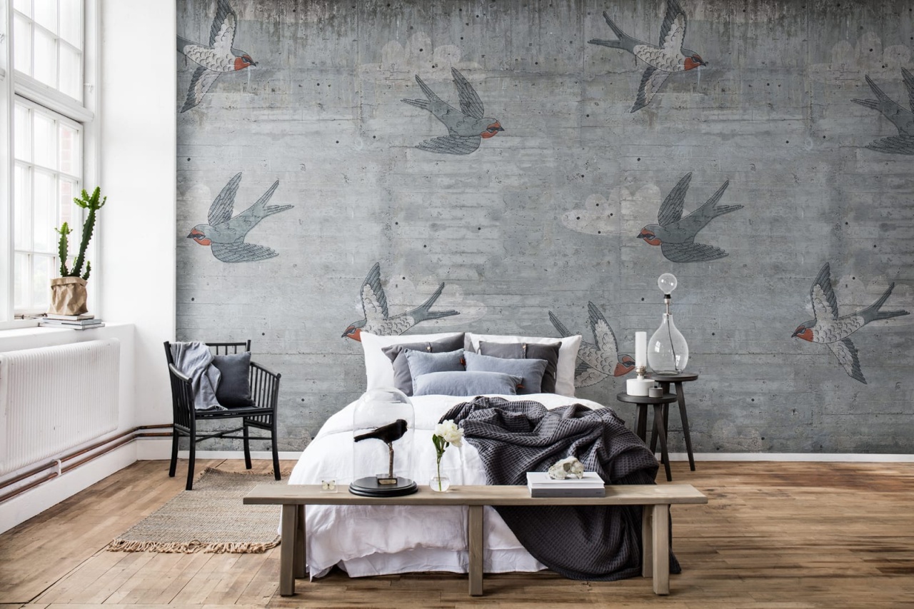 Fototapet, Concrete Art, Swallow, Rebel Walls - 3