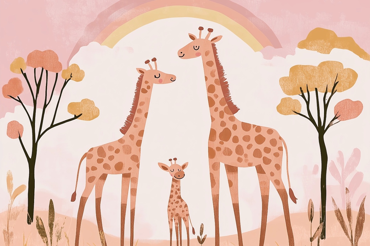 Fototapet copii, Land of giraffes 021 — imaginea 2