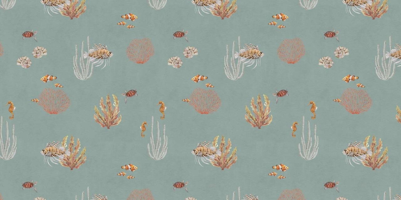 Fototapet Coral Garden - Blue, Kikki Belle - 2