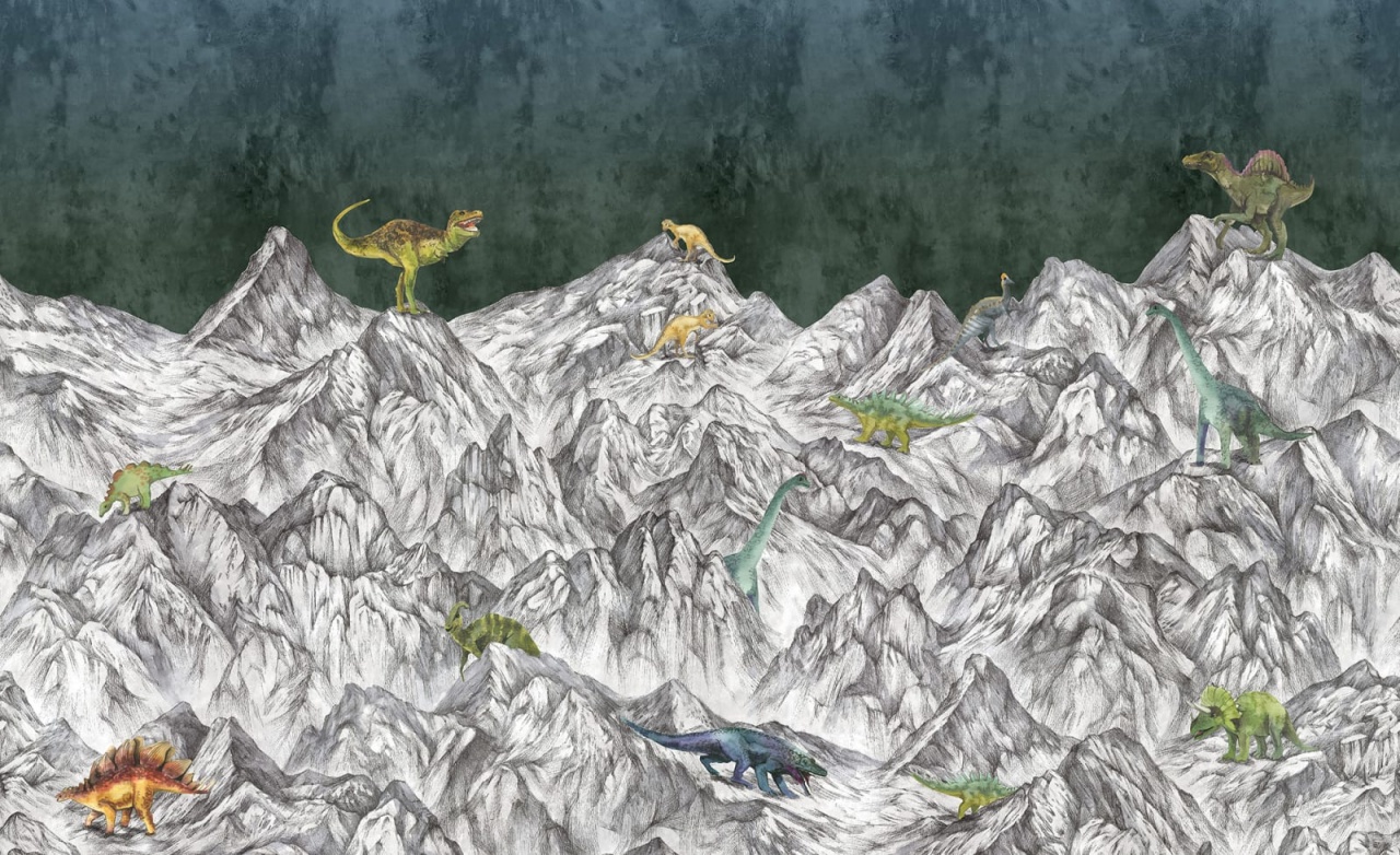 Fototapet, Dinosaur Mountain, Nightfall, Rebel Walls - 2