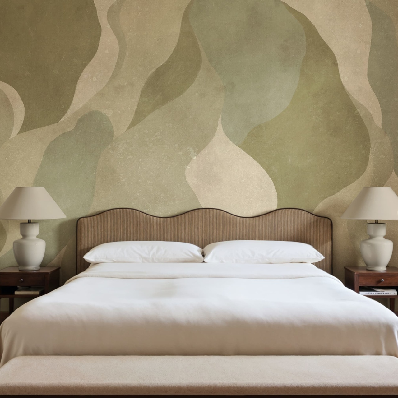 Fototapet, Flowing Forms, Green, Rebel Walls - 3