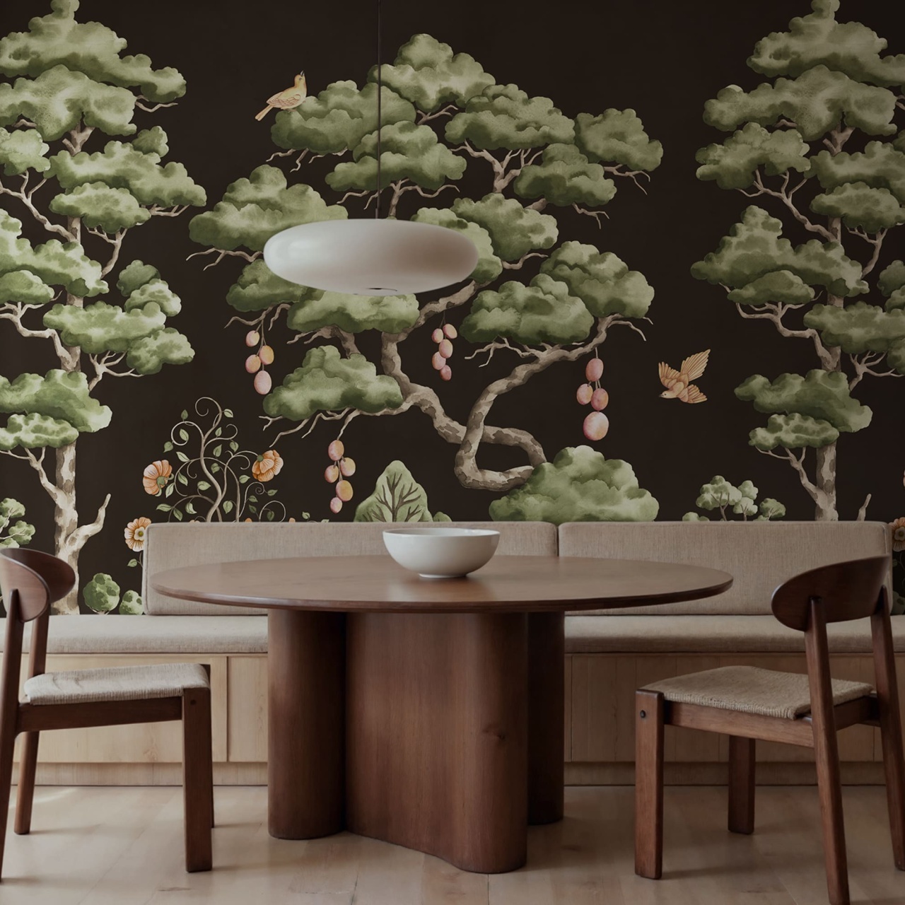 Fototapet, Forest Poem, Black, Rebel Walls