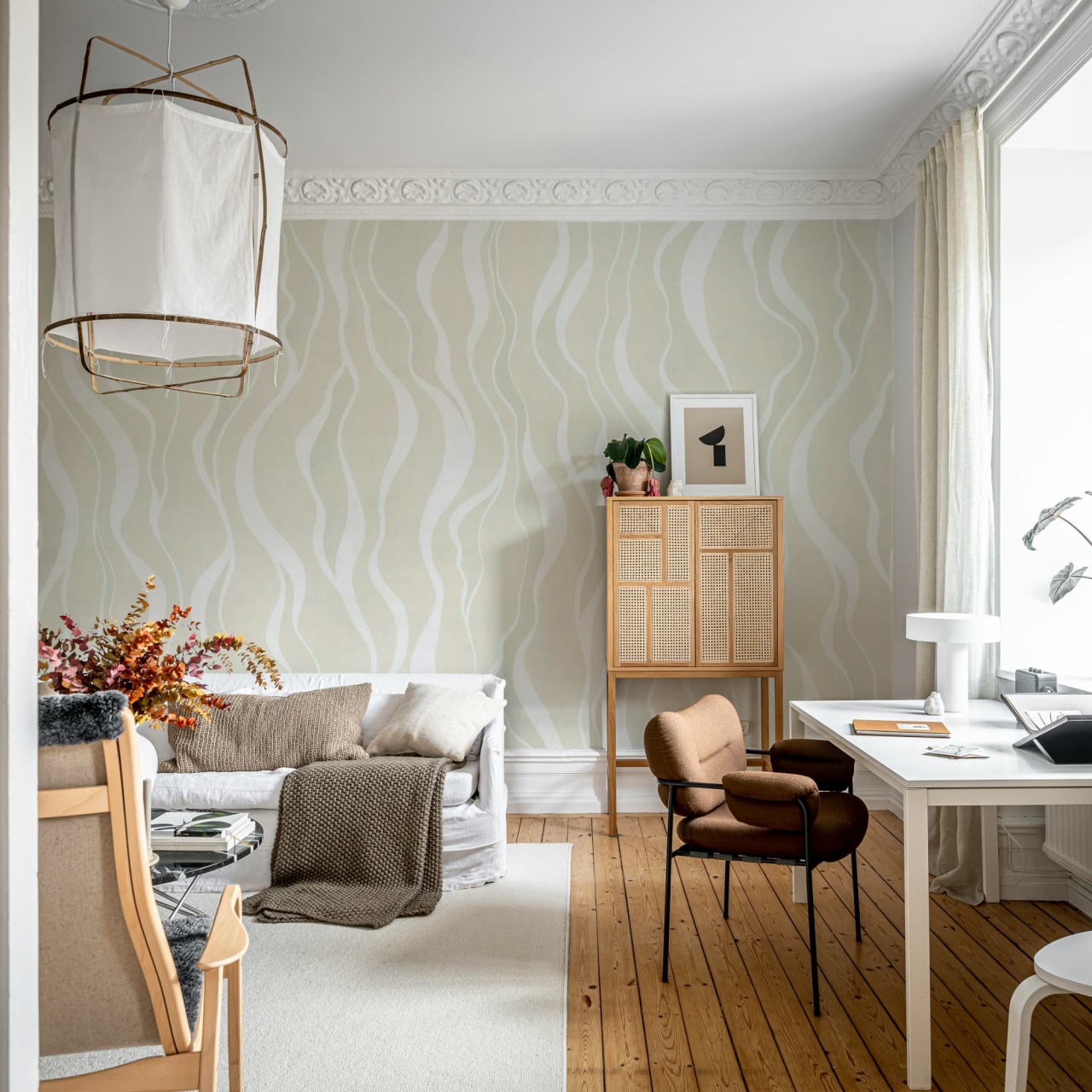 Fototapet, Gentle Lines, Beige, Rebel Walls - 3
