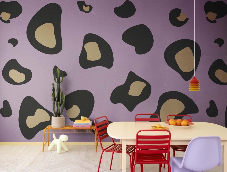 Fototapet, Giant Leopard, Lilac, Rebel Walls