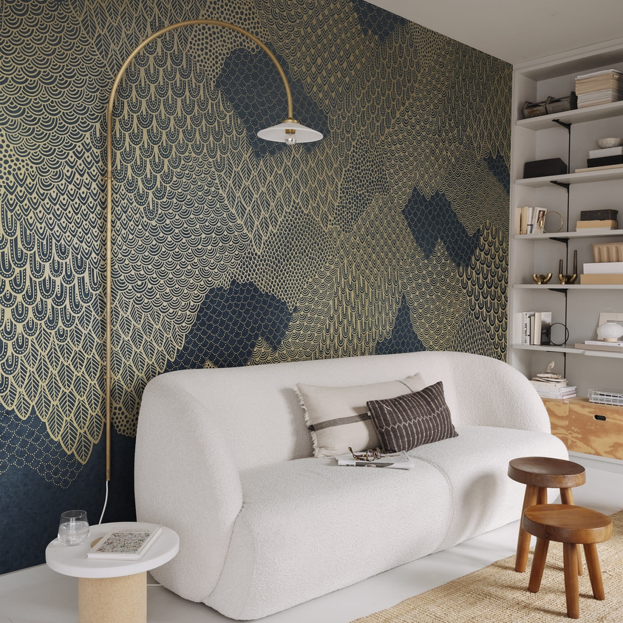 Fototapet, Golden Mountains, Dark Blue, Rebel Walls