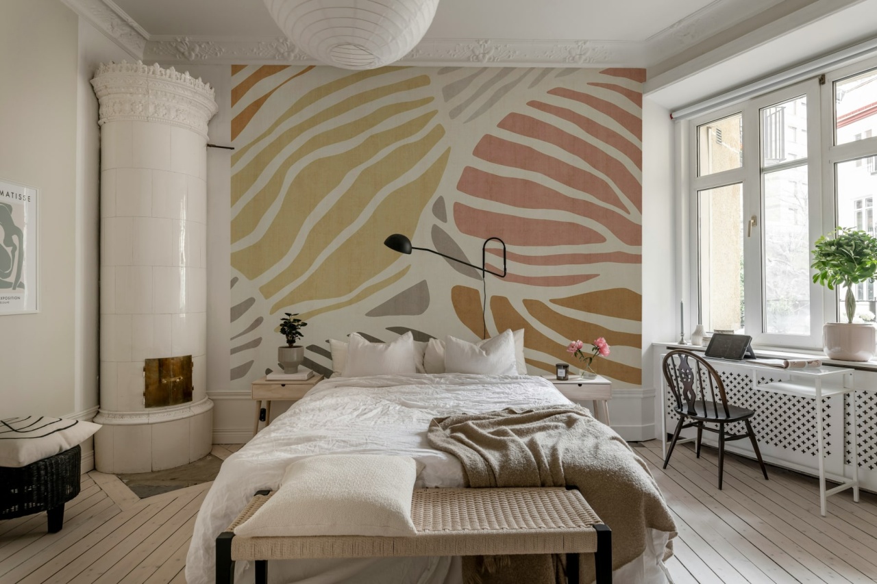 Fototapet, Graphic Leafs, Coral, Rebel Walls