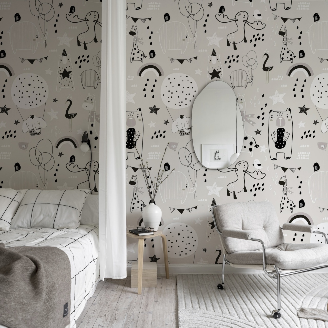 Fototapet, Happy Animals, Gray, Rebel Walls - 3