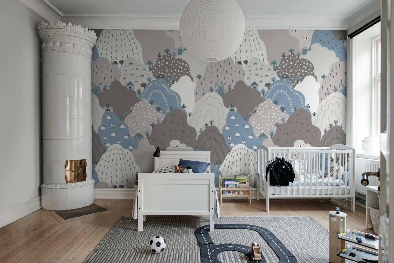 Fototapet, Happy Hillside, Gray, Rebel Walls