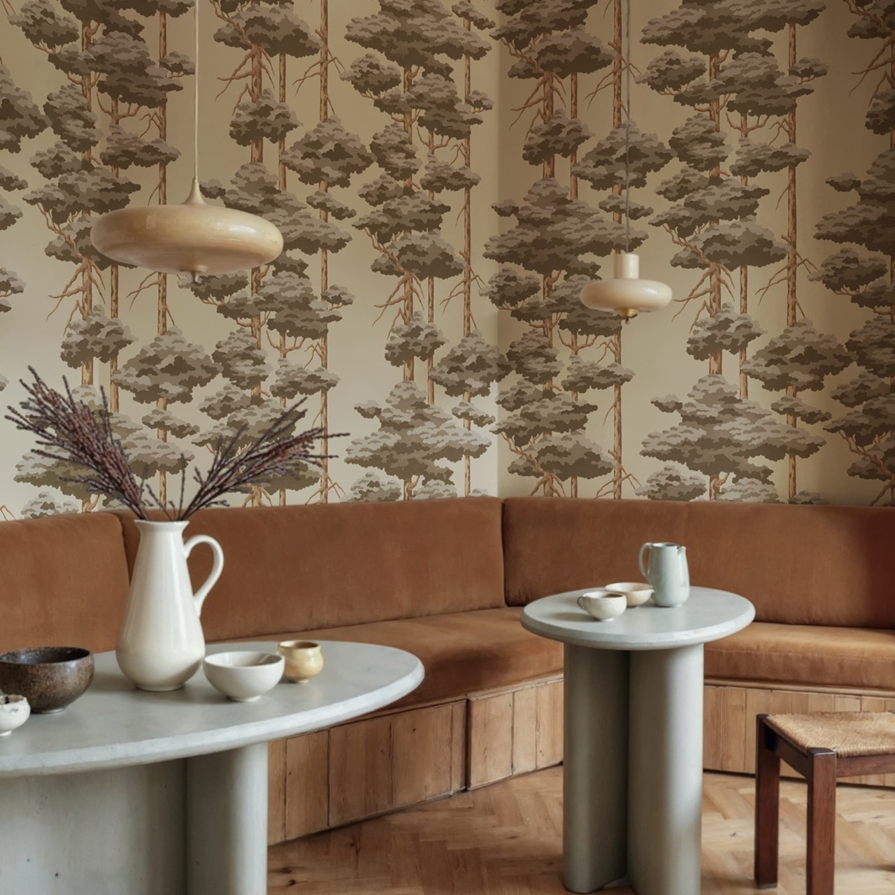 Fototapet, Highland Pines, Brown, Rebel Walls