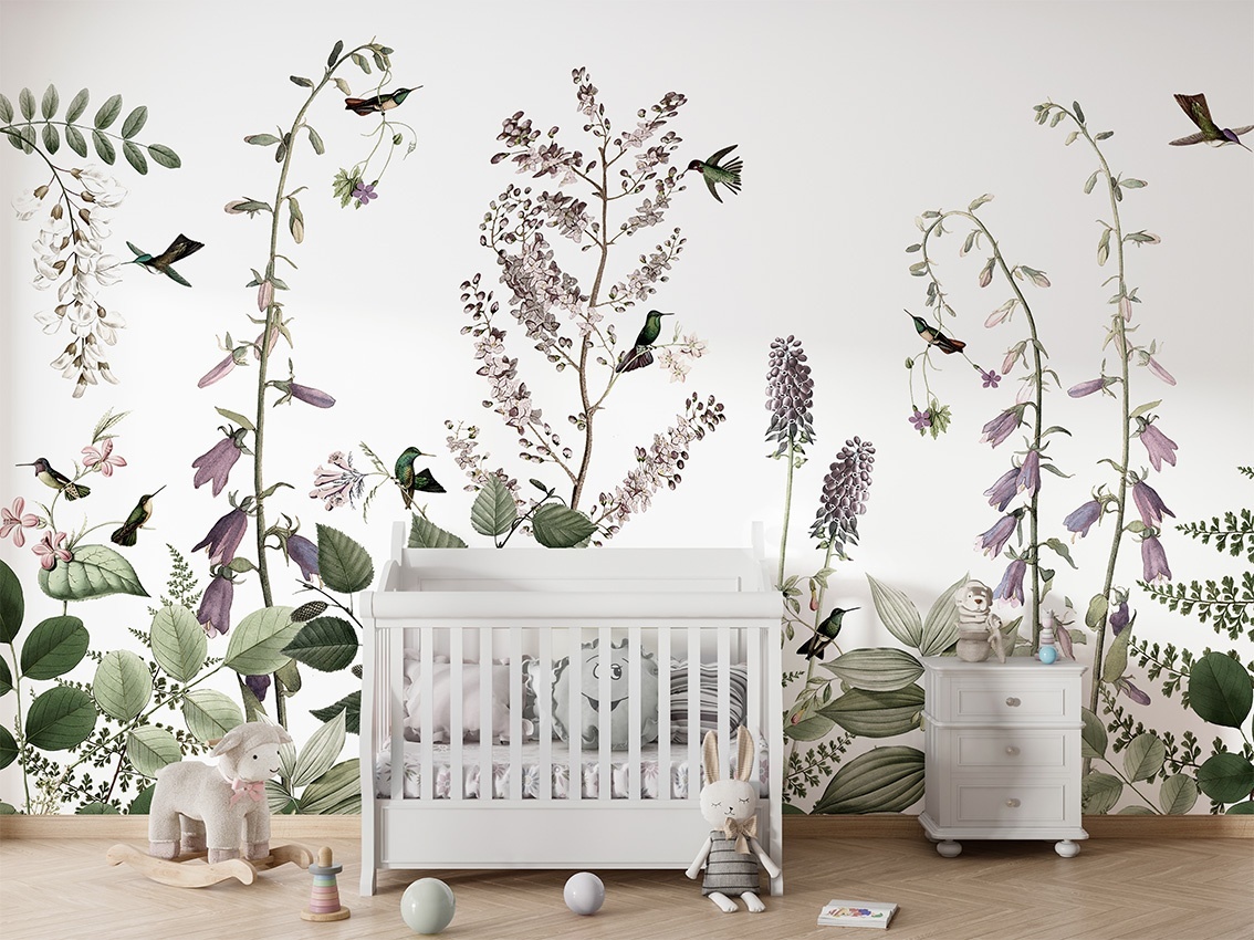 Fototapet Hummingbird Hedge, Kikki Belle