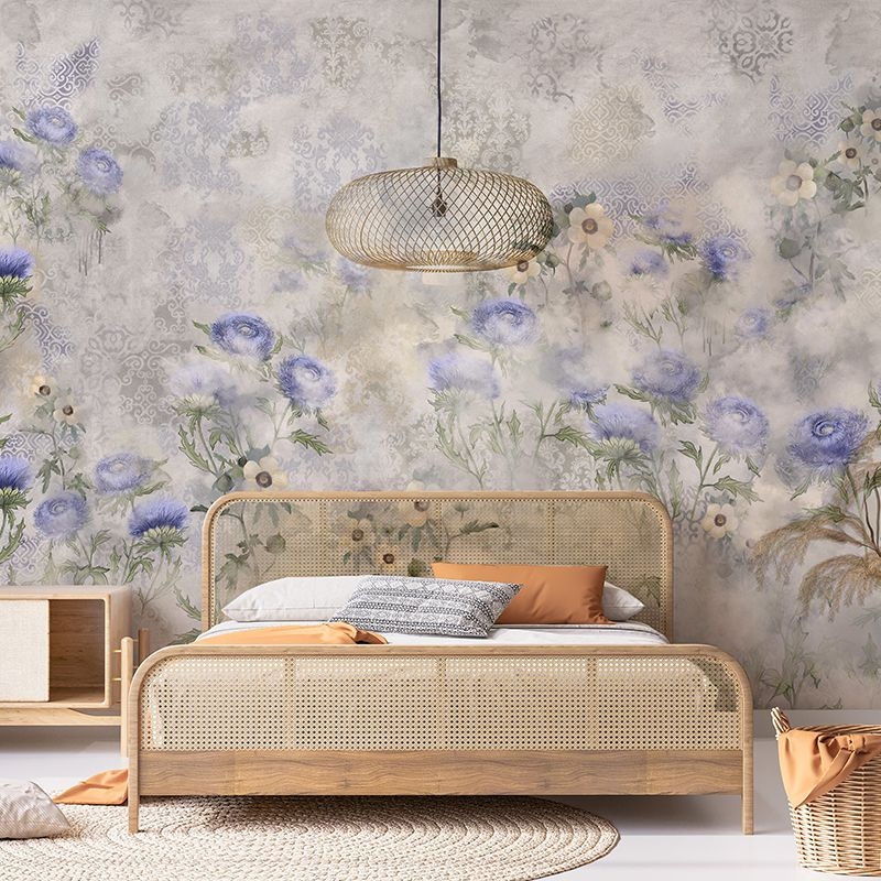 Fototapet Indigo carline bouquet field, VLAdiLA