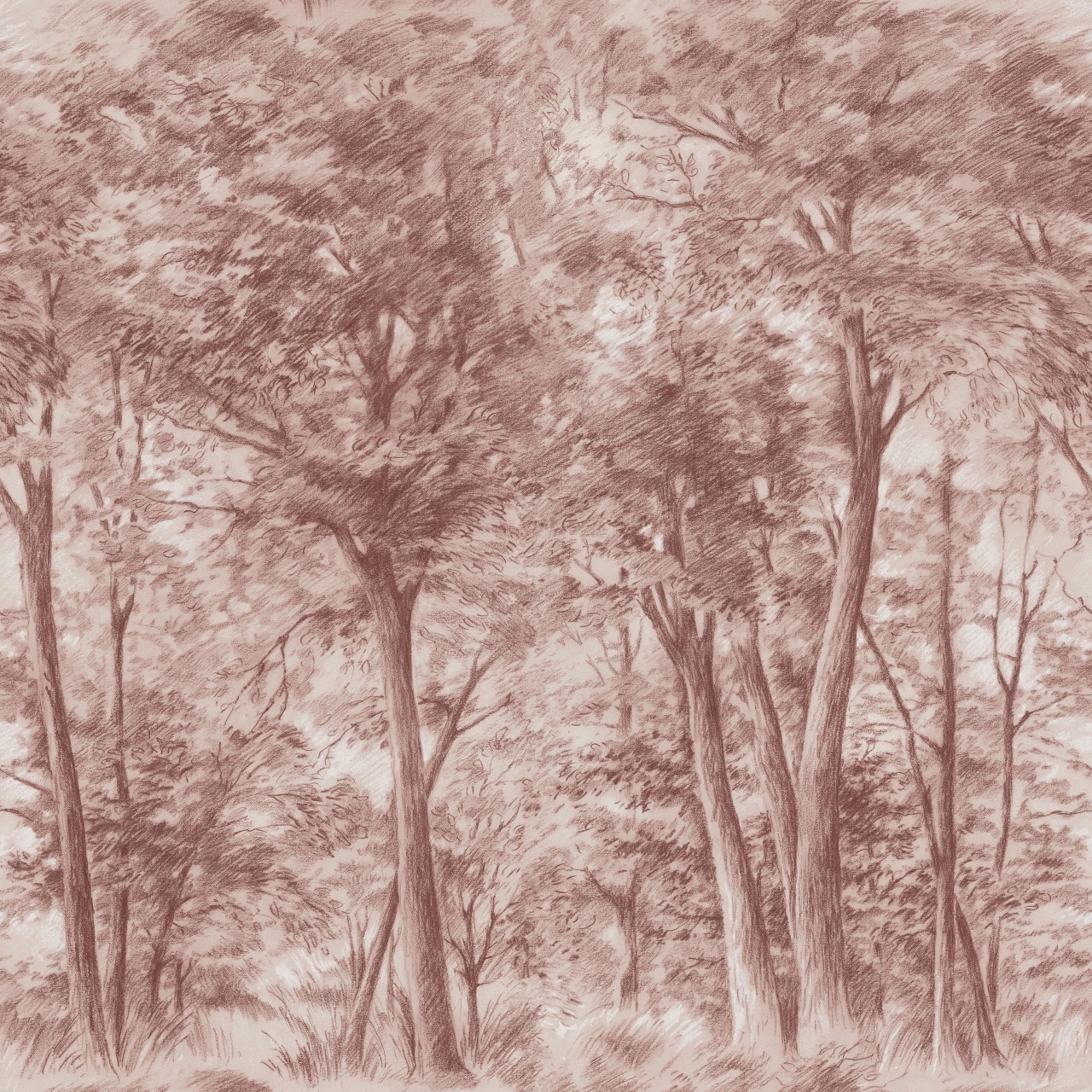 Fototapet lavabil, Sketch of Trees 9634W — imaginea 3
