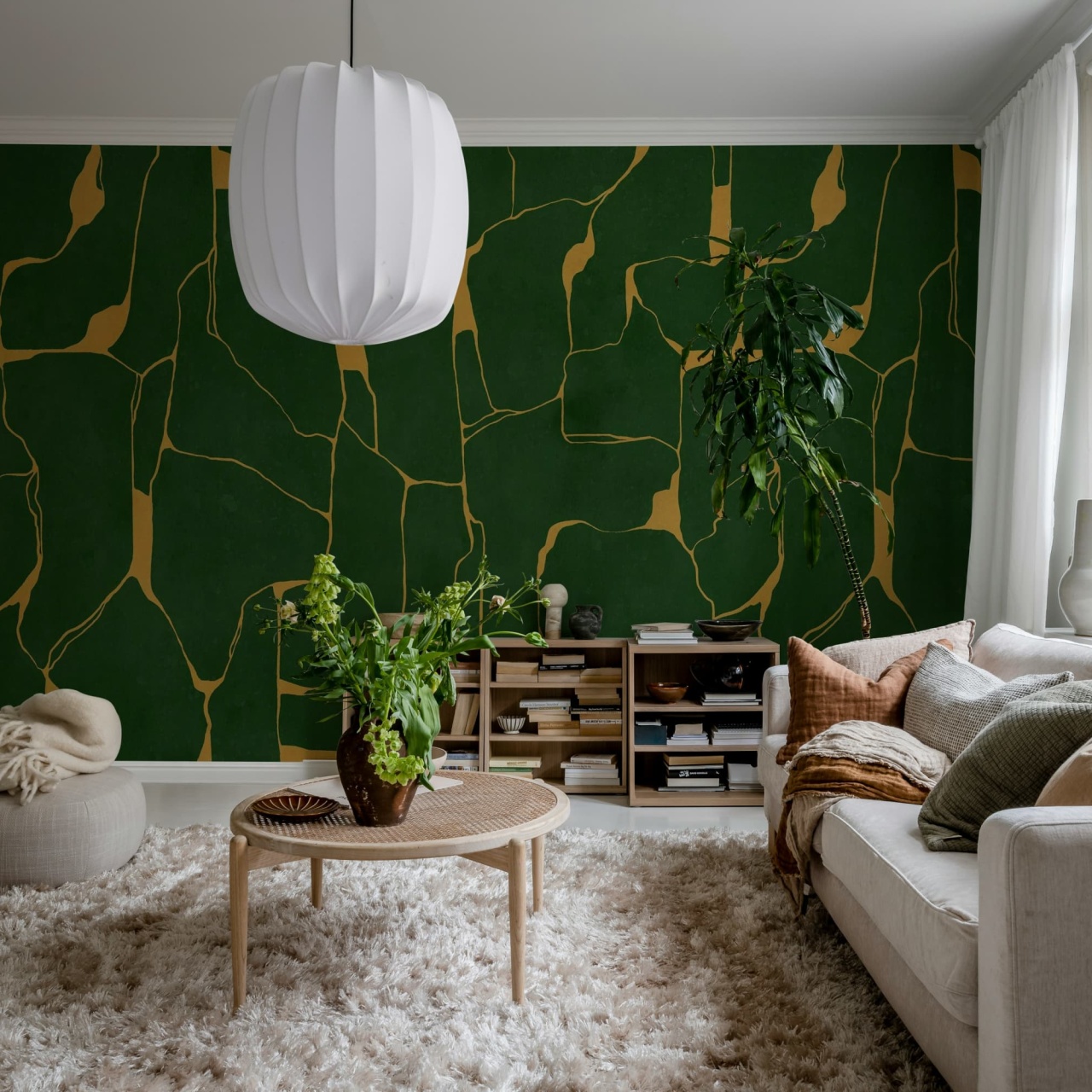 Fototapet, Linear Flow, Green, Rebel Walls - 3