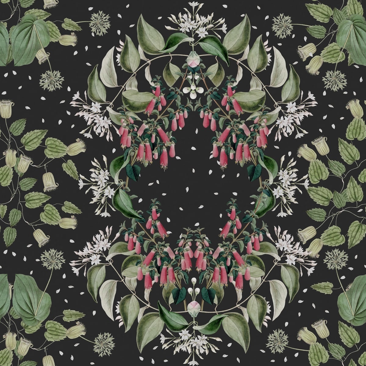 Fototapet, Lotus, Black, Rebel Walls - 2