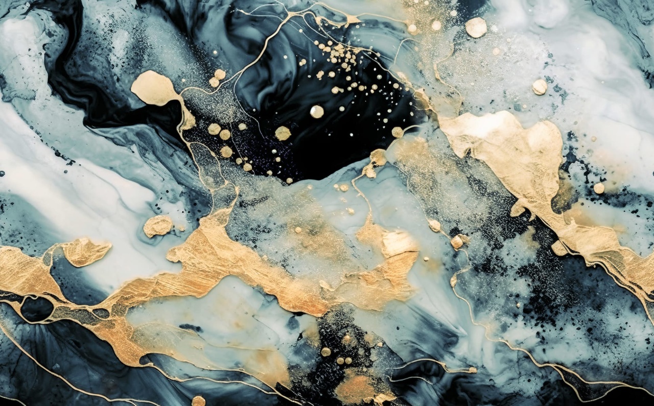 Fototapet, Marble Stream, Blue, Rebel Walls - 2
