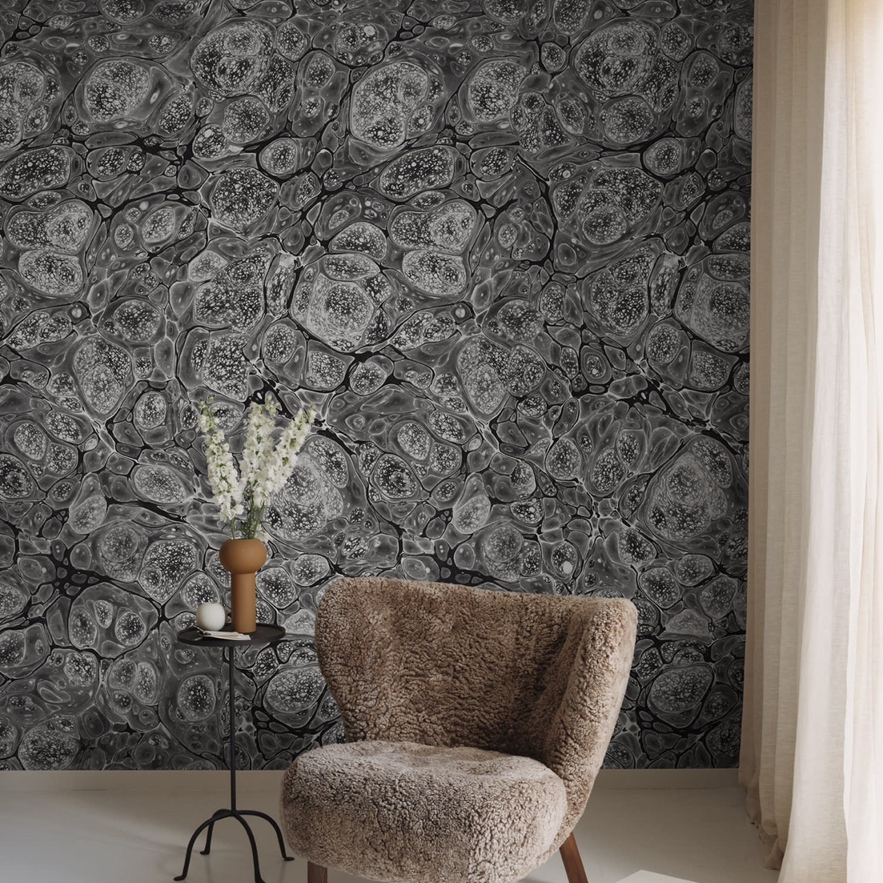 Fototapet, Marbling, Graphite, Rebel Walls - 3