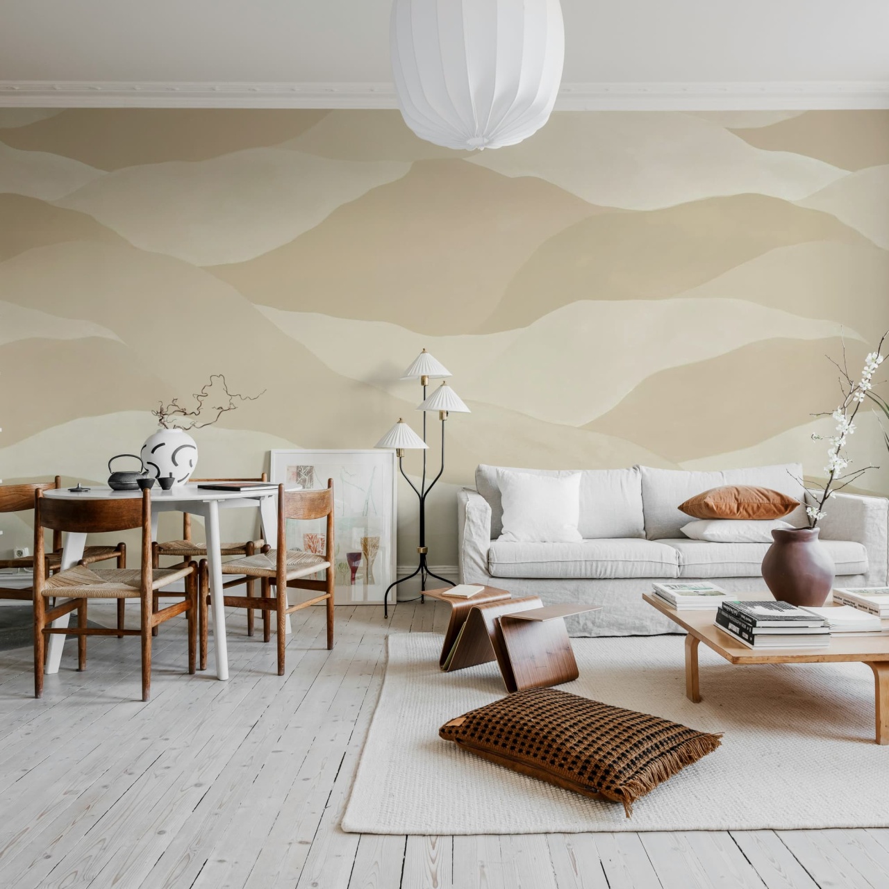 Fototapet, Misty Peaks, Peach, Rebel Walls - 3